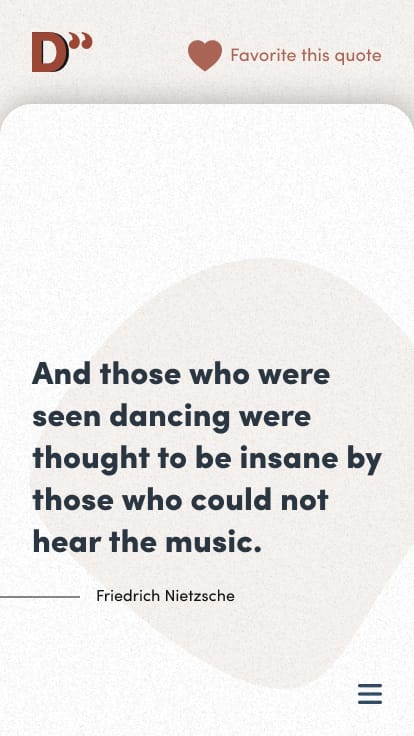 Dquote App - Favorite Action