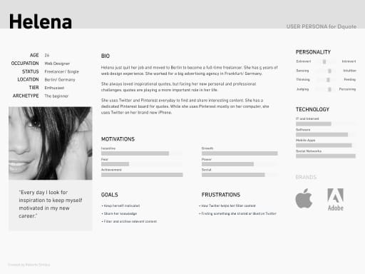 Dquote UX Persona